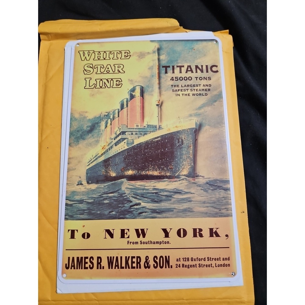 Titantic White Star Line Metal Sign/Wall Art 8x12